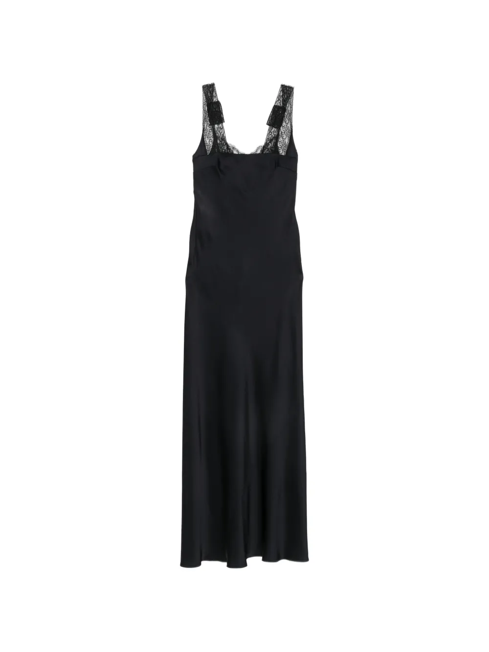 Forte Forte lace-trim satin-finish maxi dress