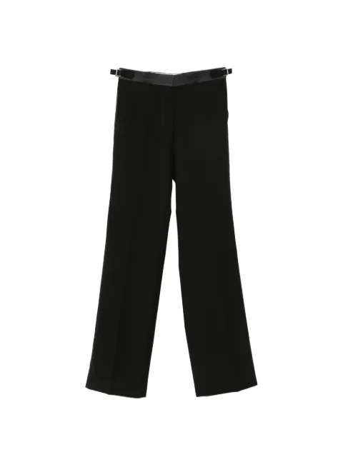 Wales Bonner satin-trim buckled-waist trousers