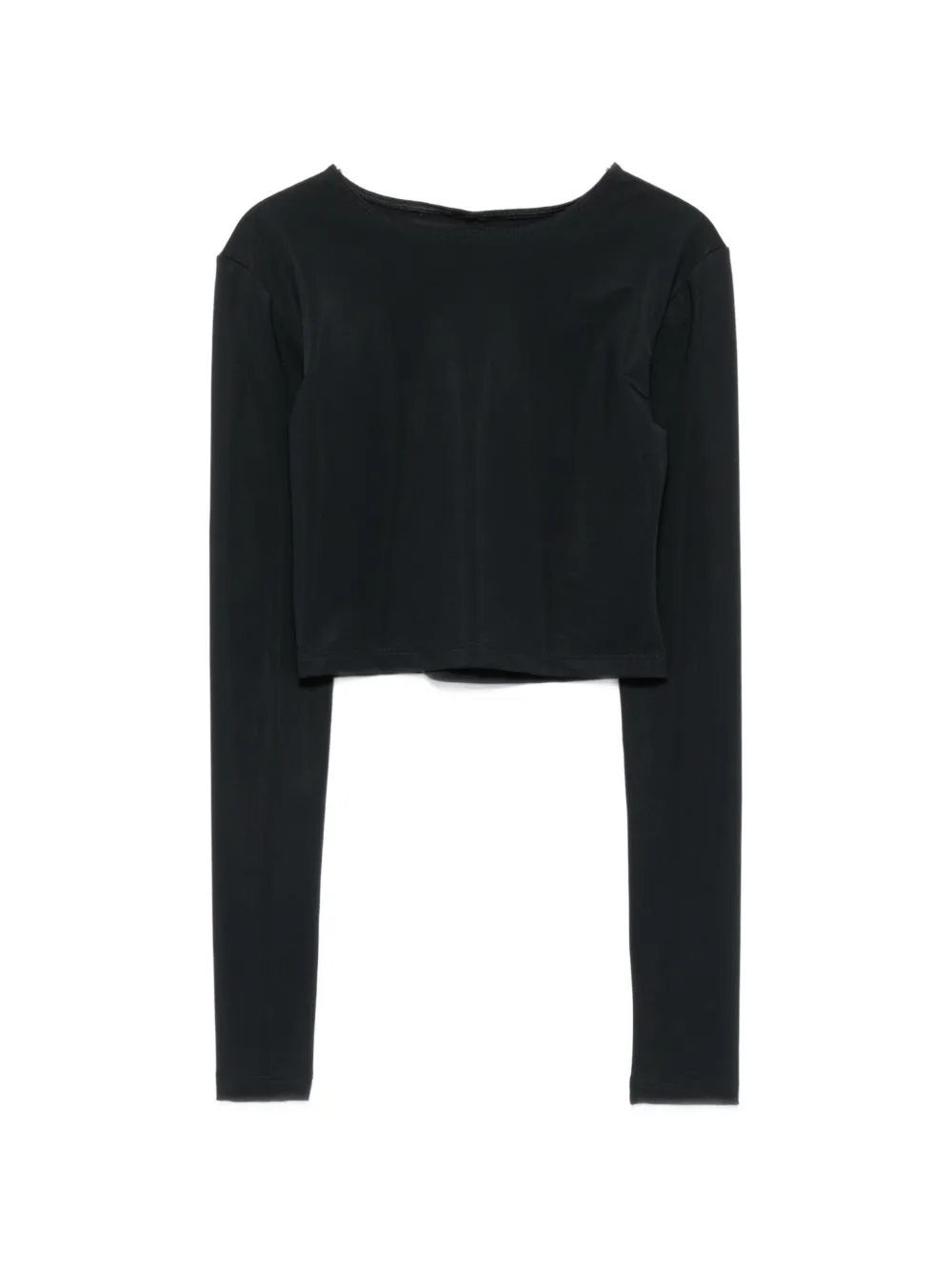 Parlor open-back long-sleeve top - Schwarz
