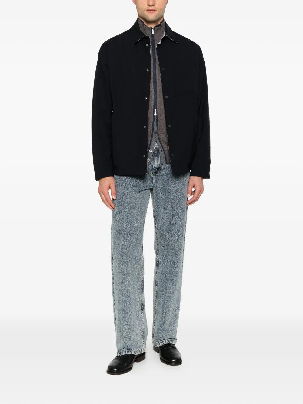 Herno reversible snap-button jacket Blauw