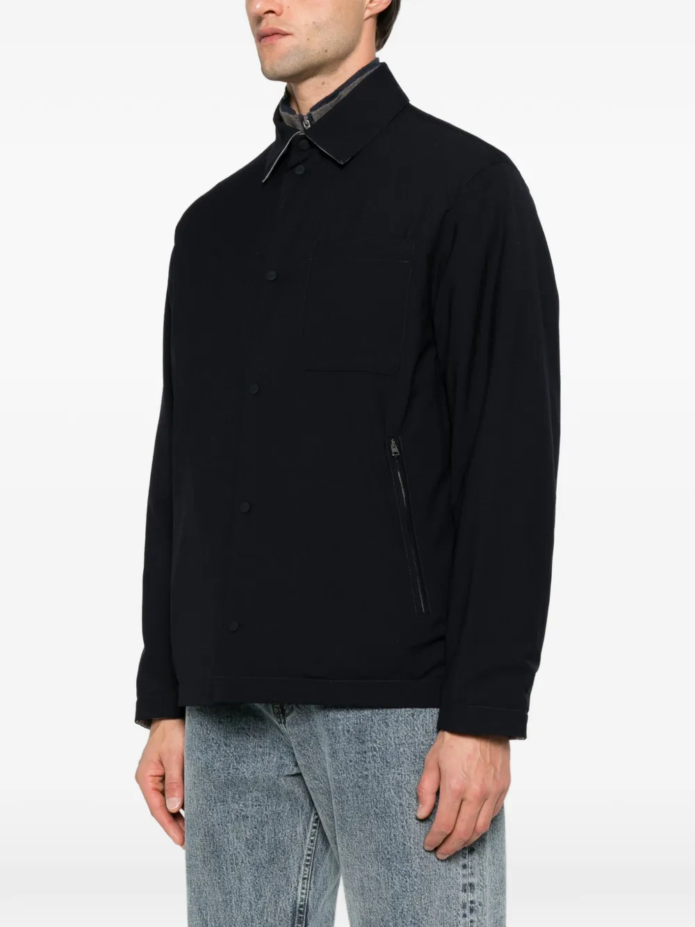 Herno reversible snap-button jacket Blauw