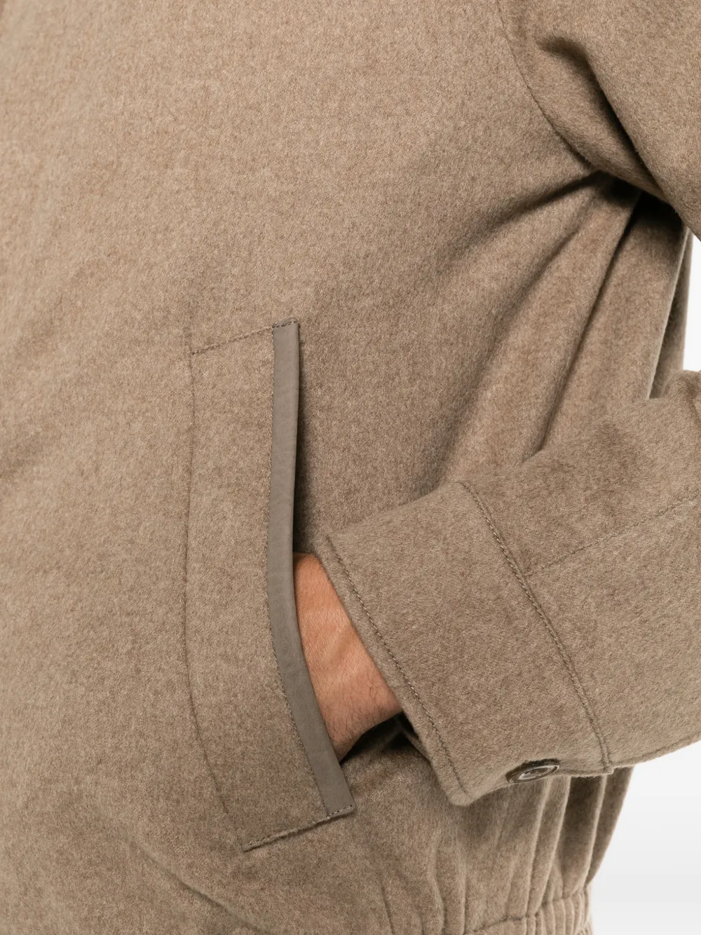 Jacob Cohën high-neck elasticated-hem jacket Bruin