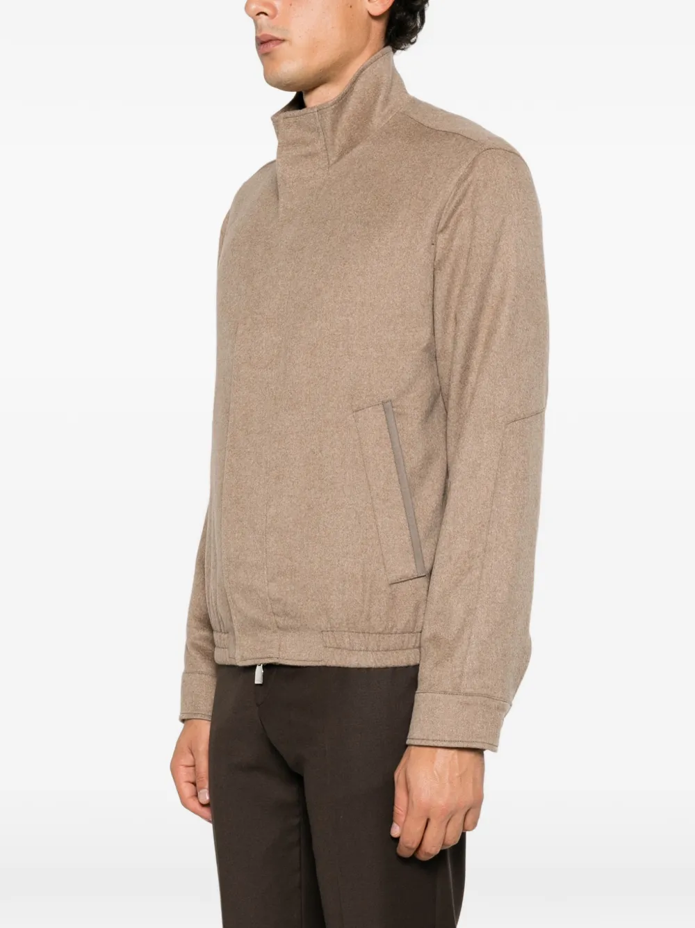 Jacob Cohën high-neck elasticated-hem jacket Bruin