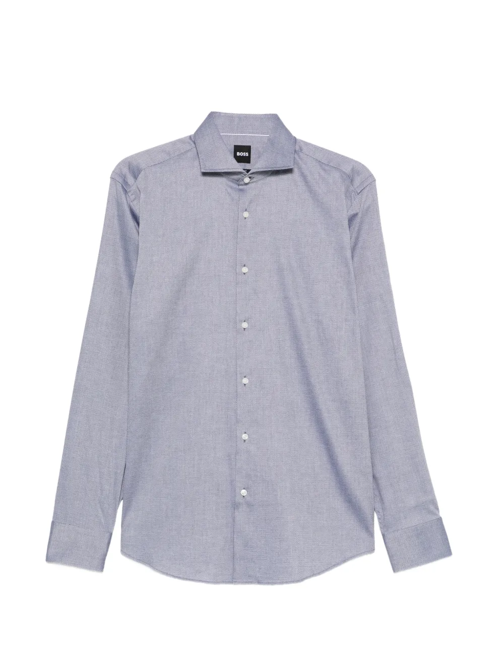 BOSS micro-patterned long-sleeve shirt