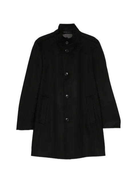 BOSS high-neck button-up coat