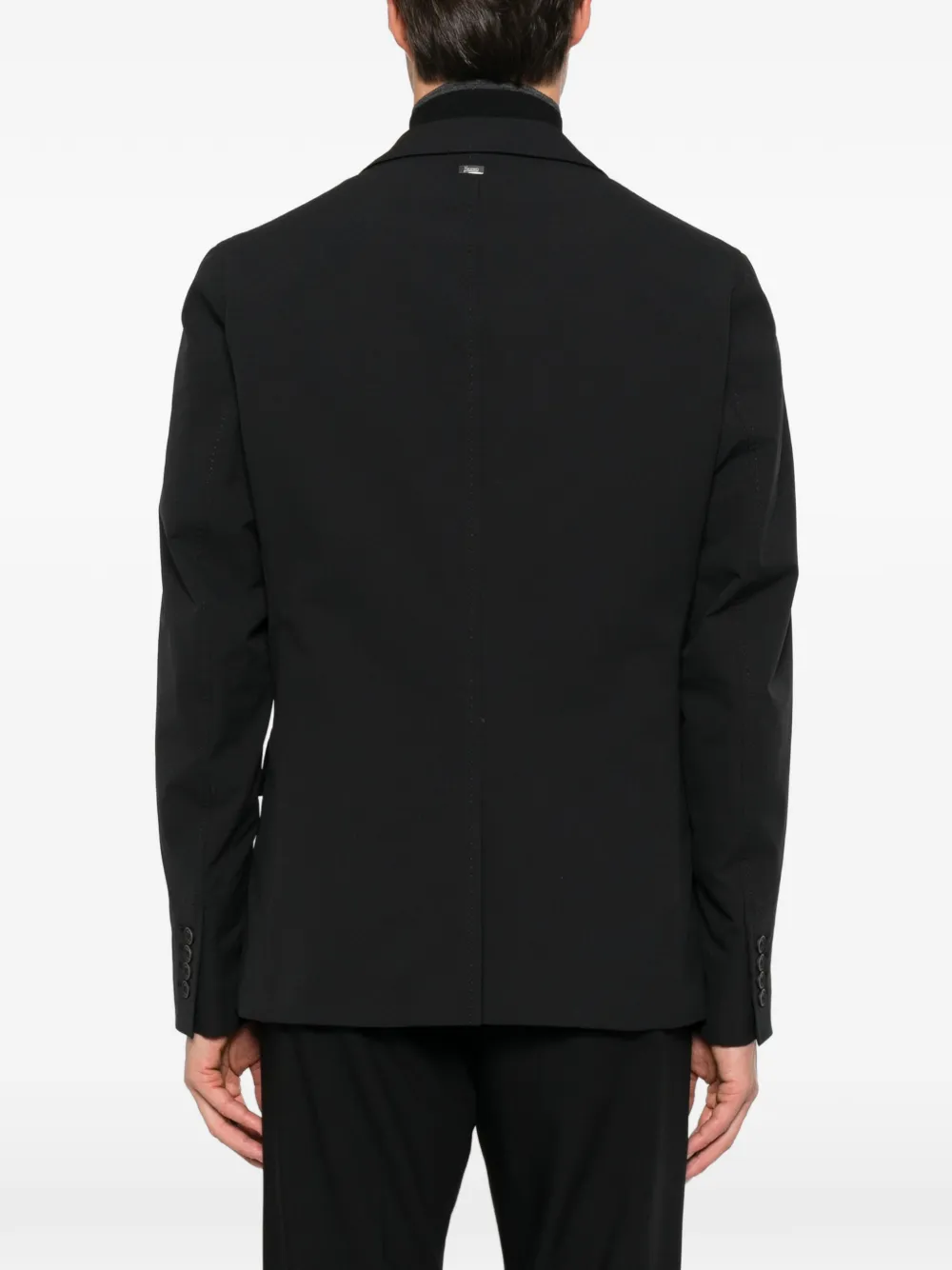 Herno notched-lapel single-breasted jacket Zwart