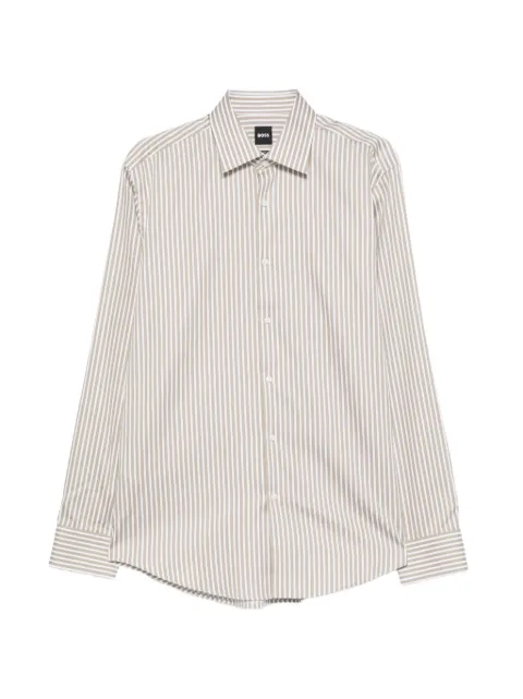 BOSS Joe striped long-sleeve shirt