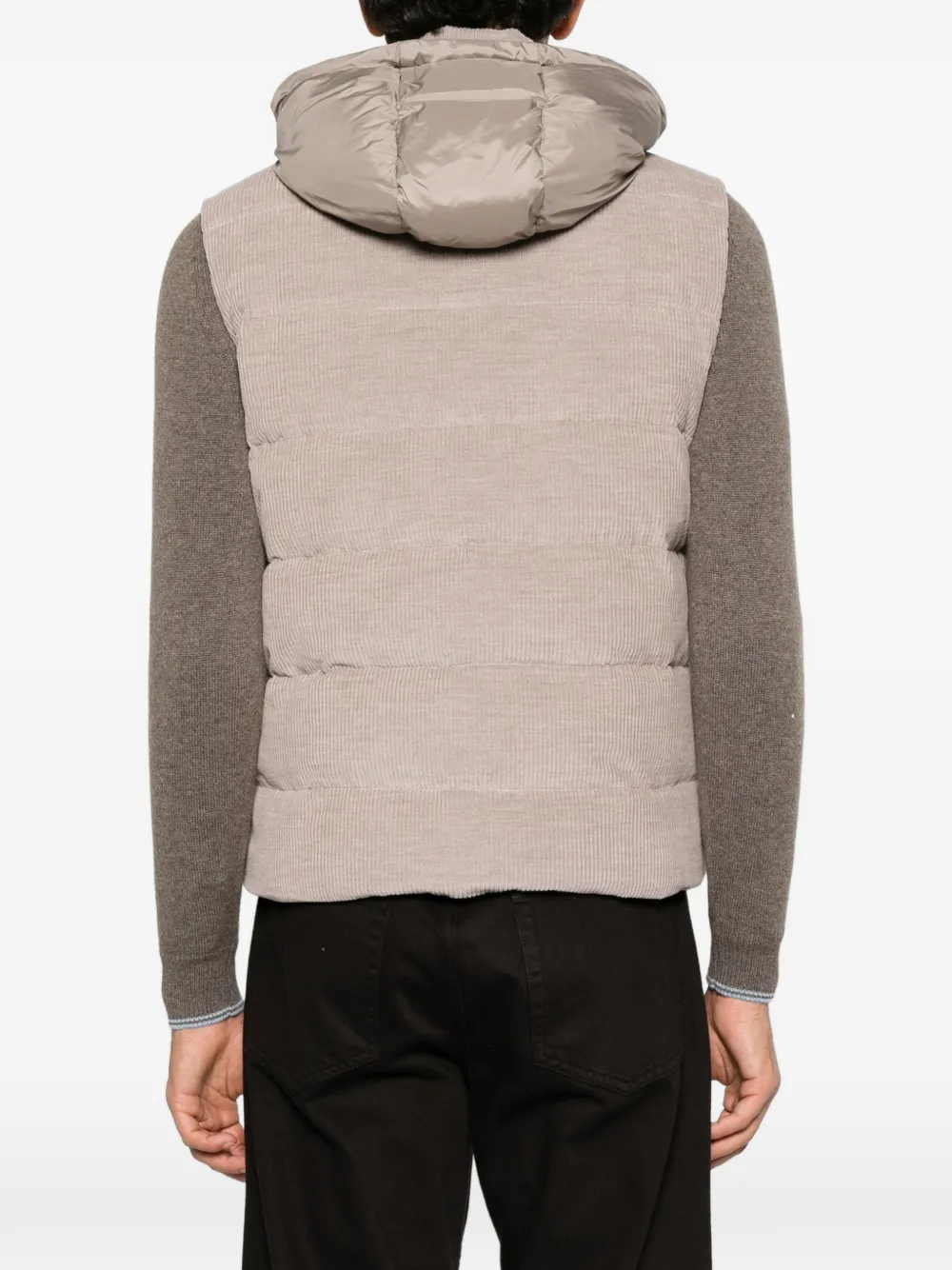Paul & Shark Ribfluwelen bodywarmer Beige