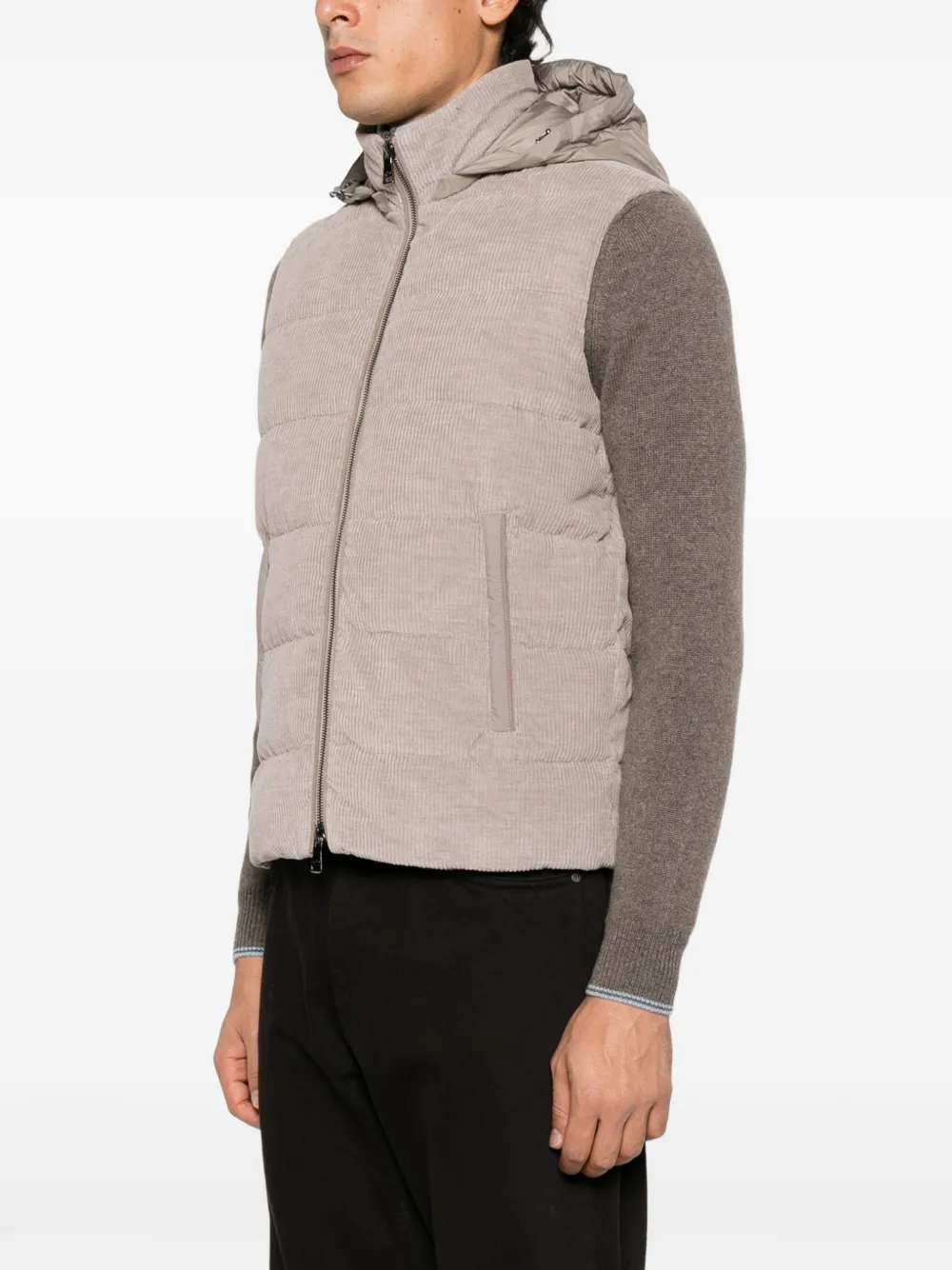 Paul & Shark Ribfluwelen bodywarmer Beige