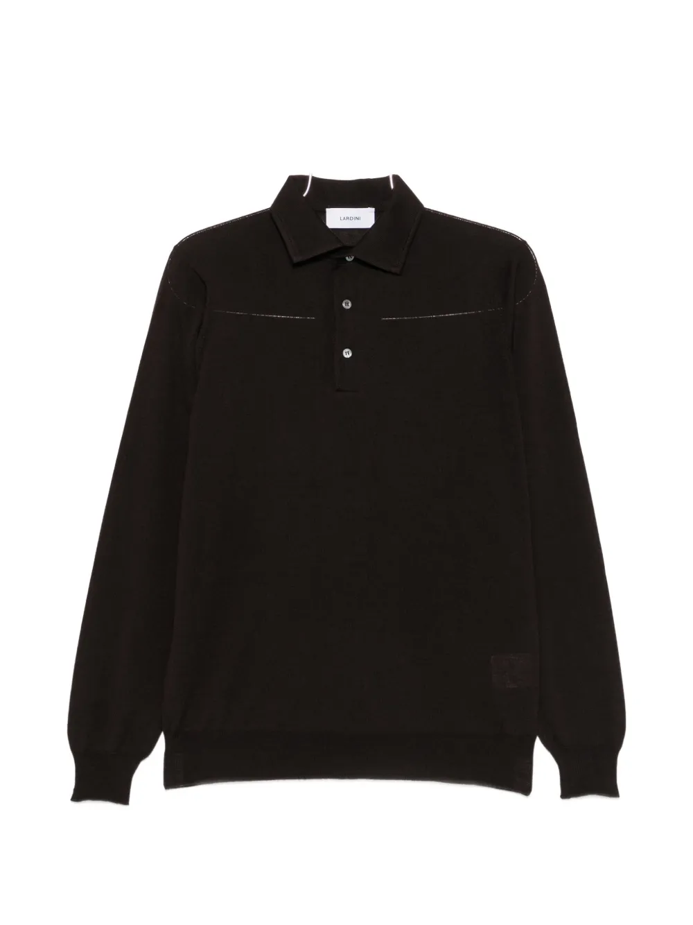 Lardini long-sleeve polo shirt - Marrone