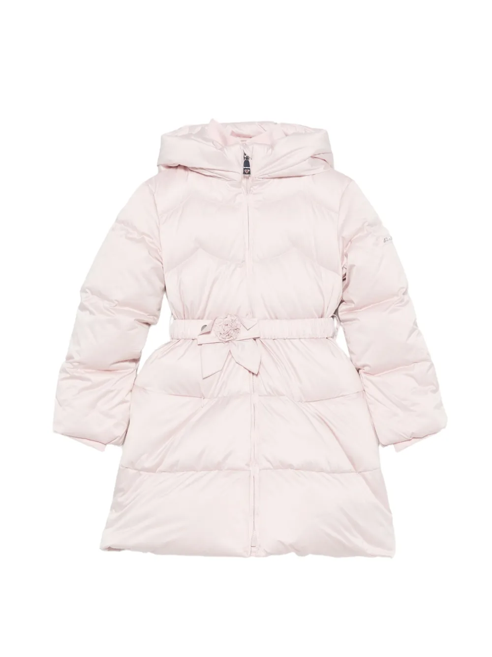 Monnalisa belted hooded coat - Rosa
