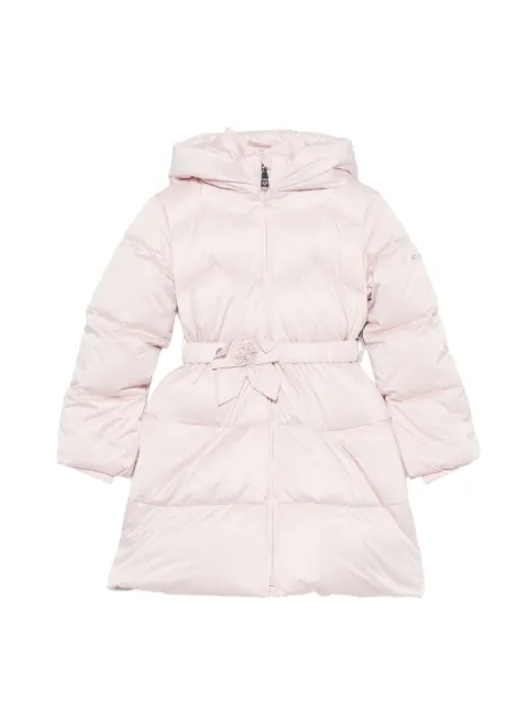 Monnalisa belted hooded coat