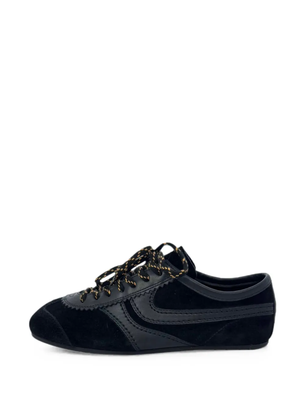 Dries Van Noten Pre-Owned low-top suede sneakers - Schwarz