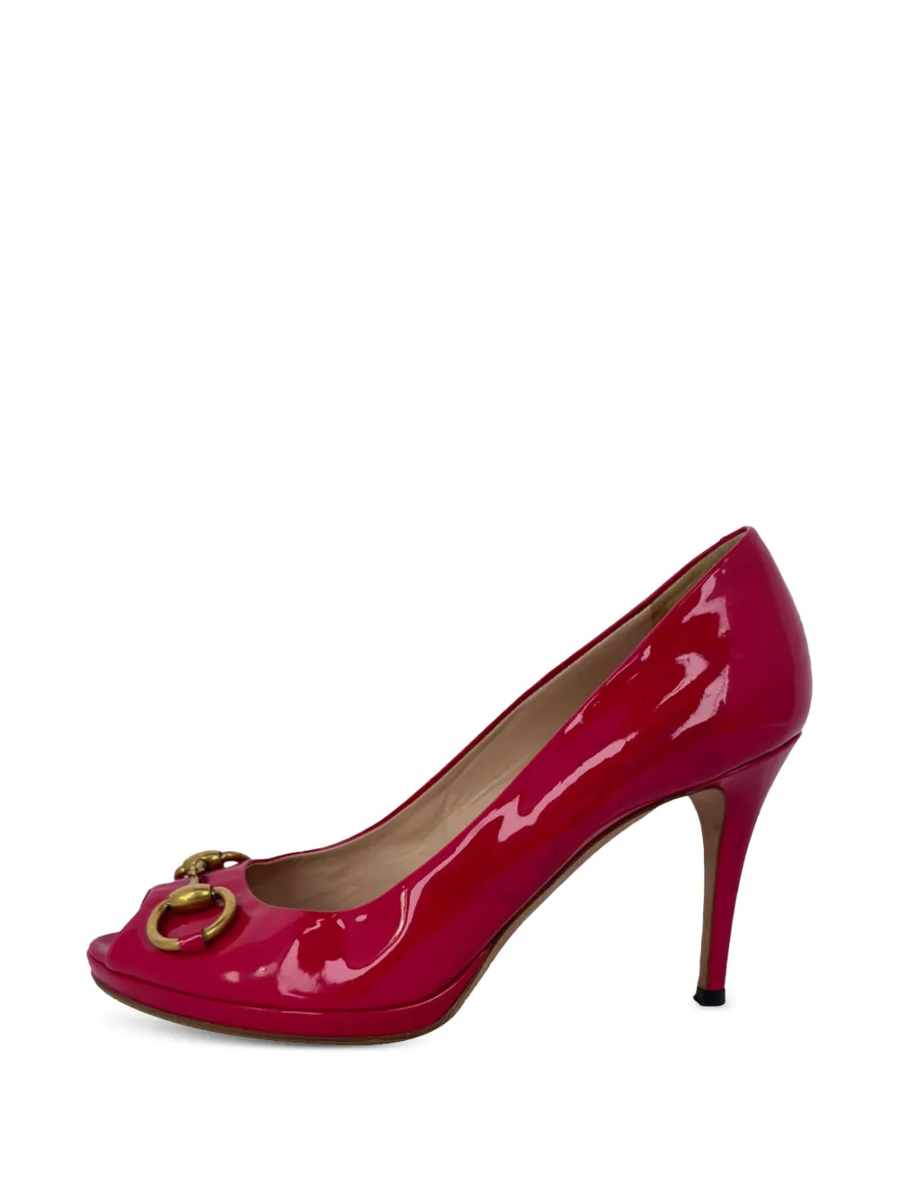 Gucci Pre-Owned Horsebit peep-toe pumps - Rosa
