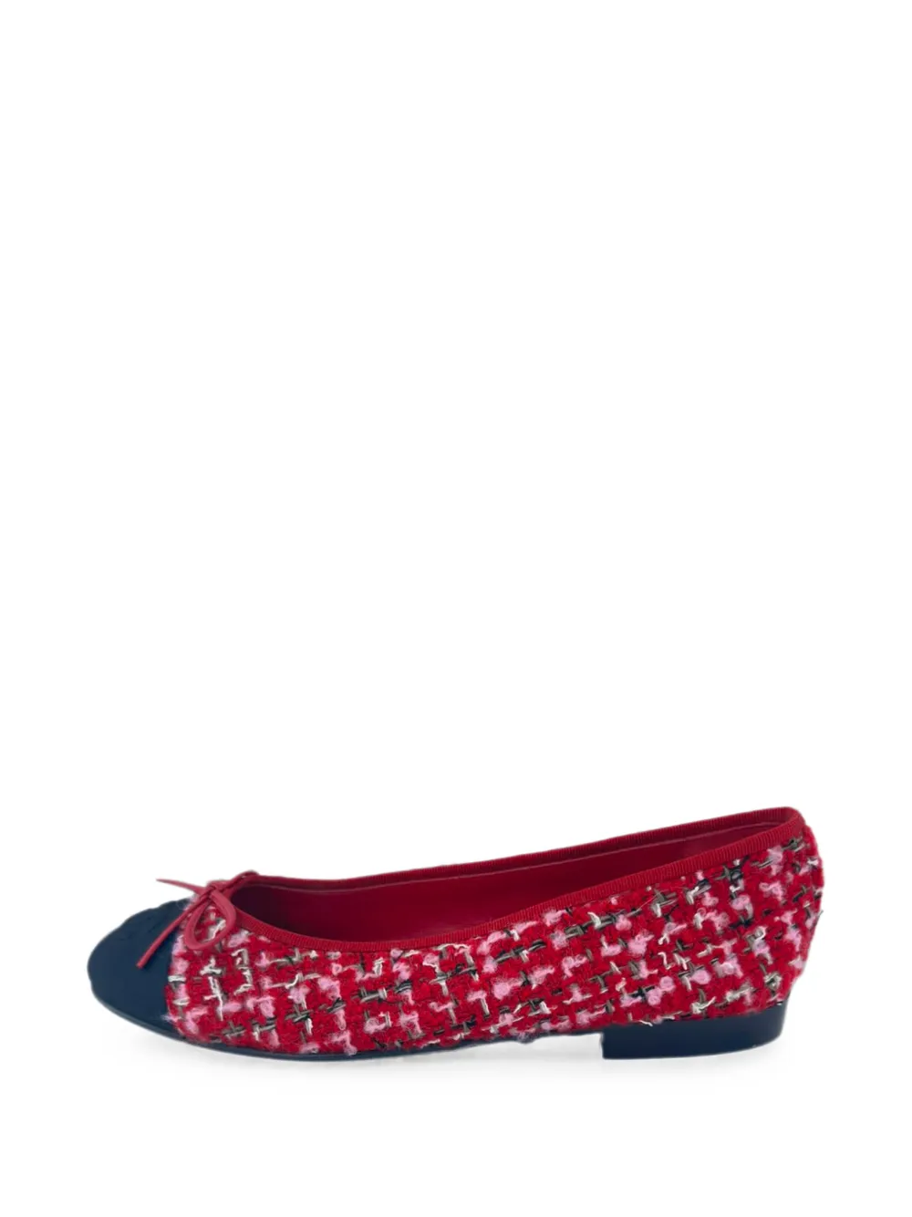 CHANEL Pre-Owned Interlocking CC logo ballet flats - Rosso