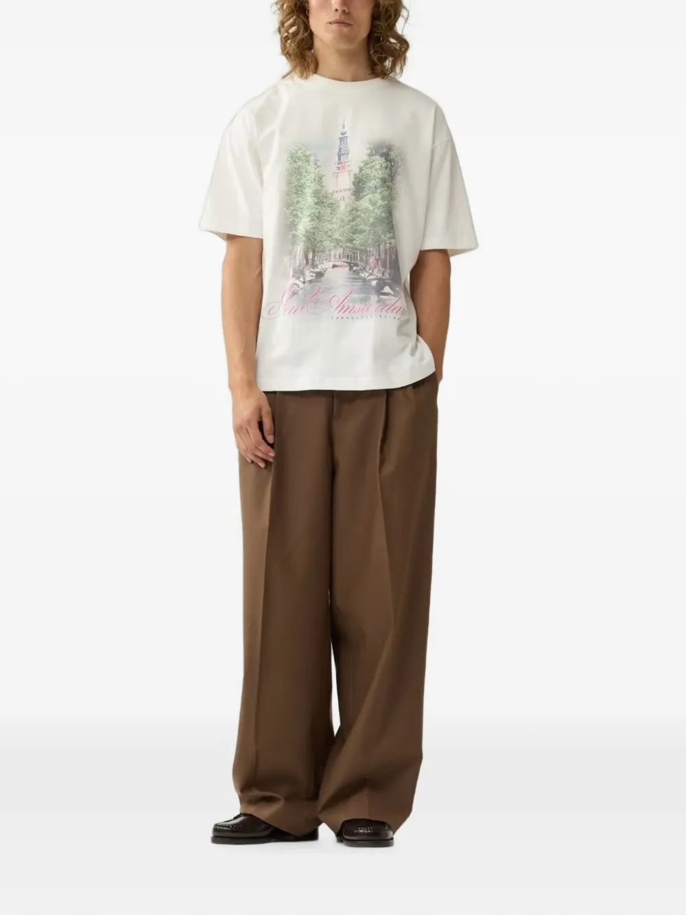 NEW AMSTERDAM T-shirt met print Wit