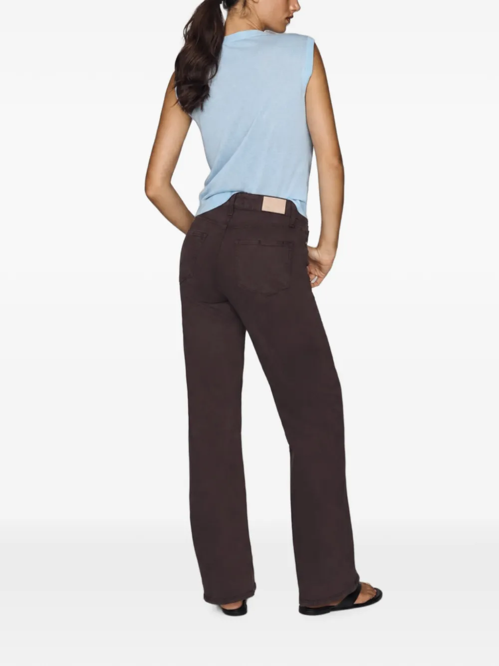 PAIGE Jeans met wijde pijpen Bruin