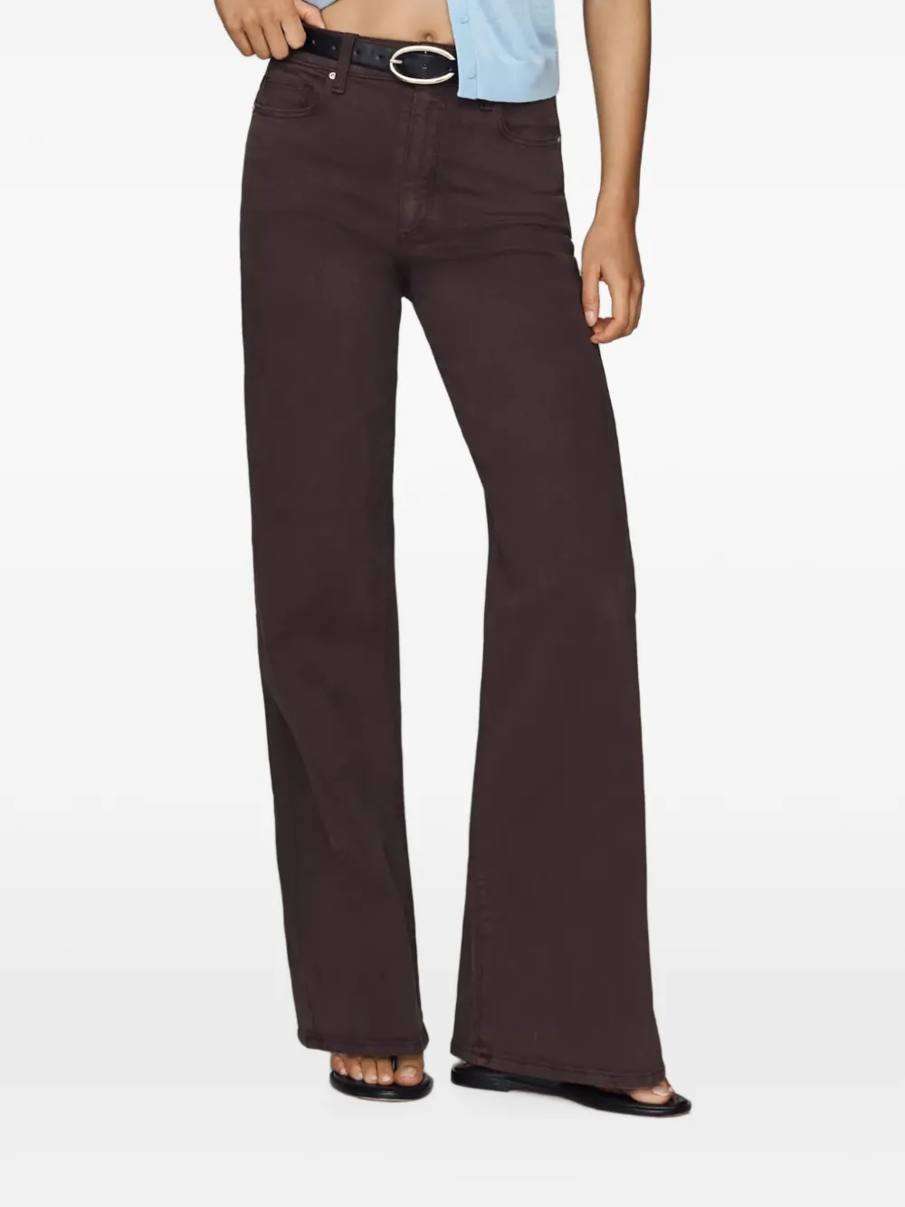 PAIGE Jeans met wijde pijpen Bruin