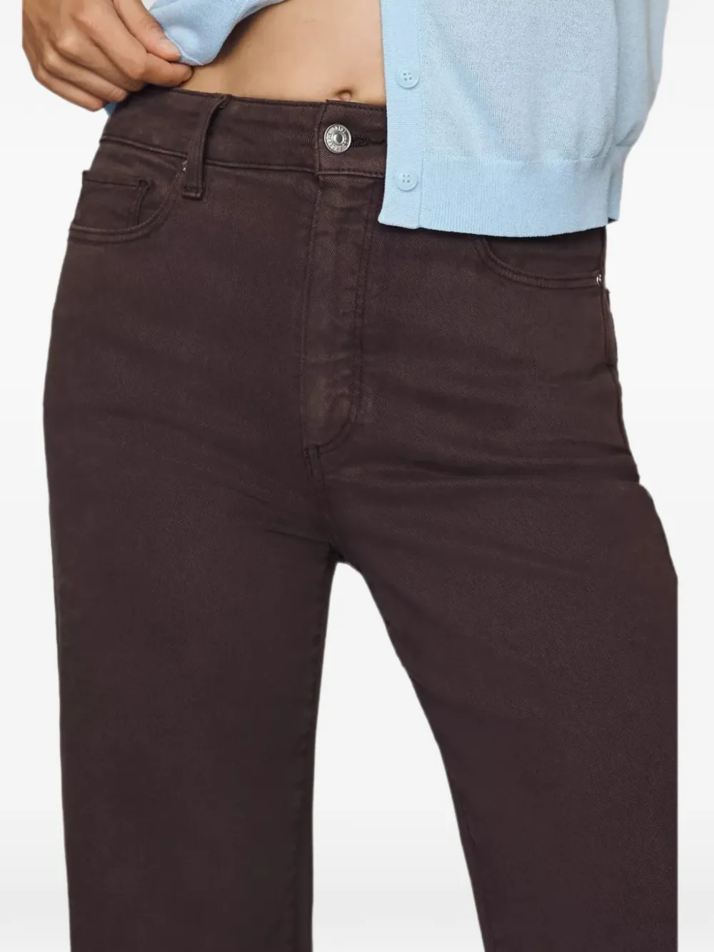 PAIGE Jeans met wijde pijpen Bruin