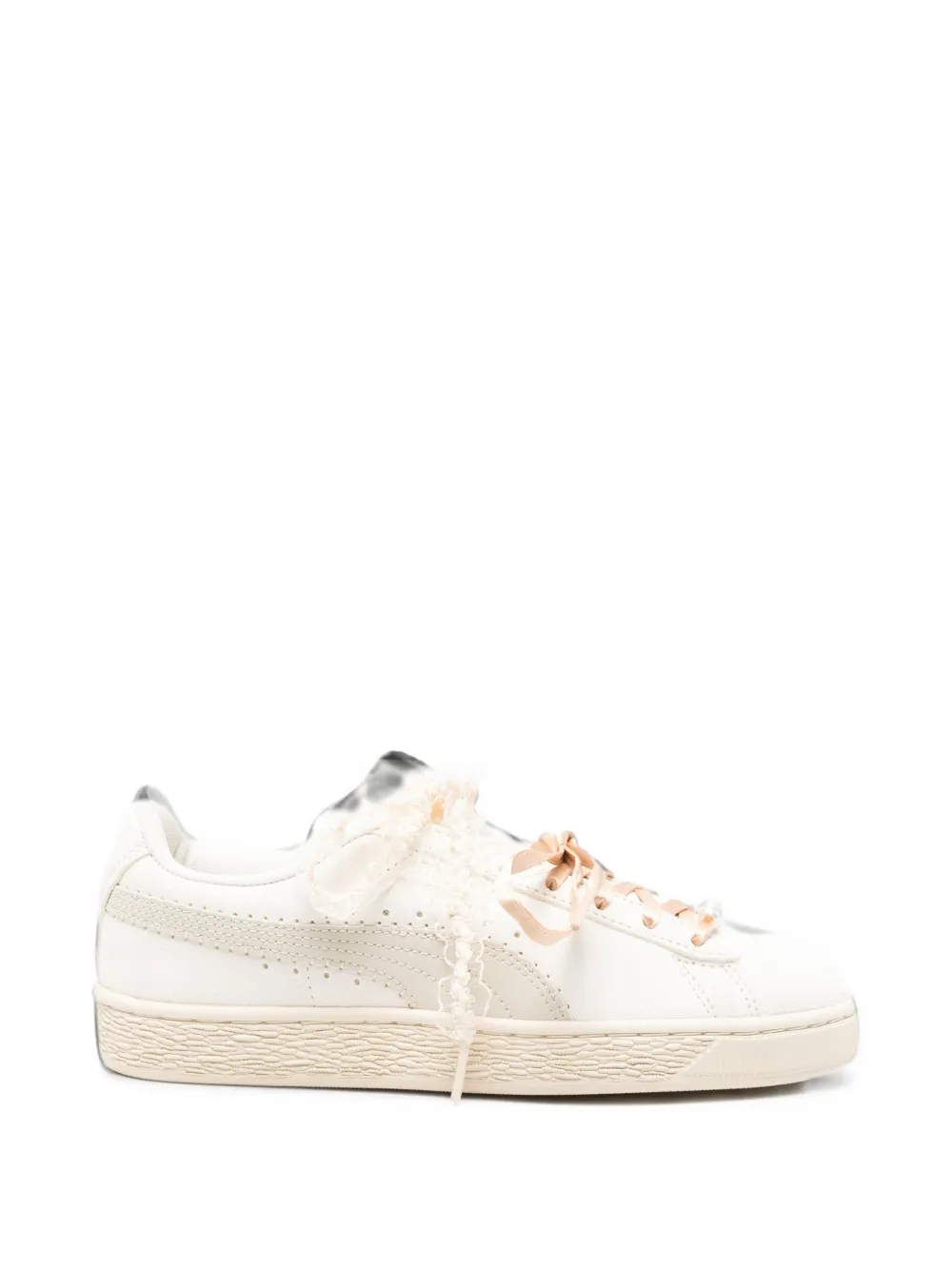 PUMA lace-up leather sneakers - Nude