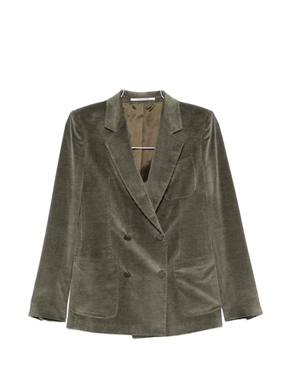 Tagliatore double-breasted corduroy blazer - Grün