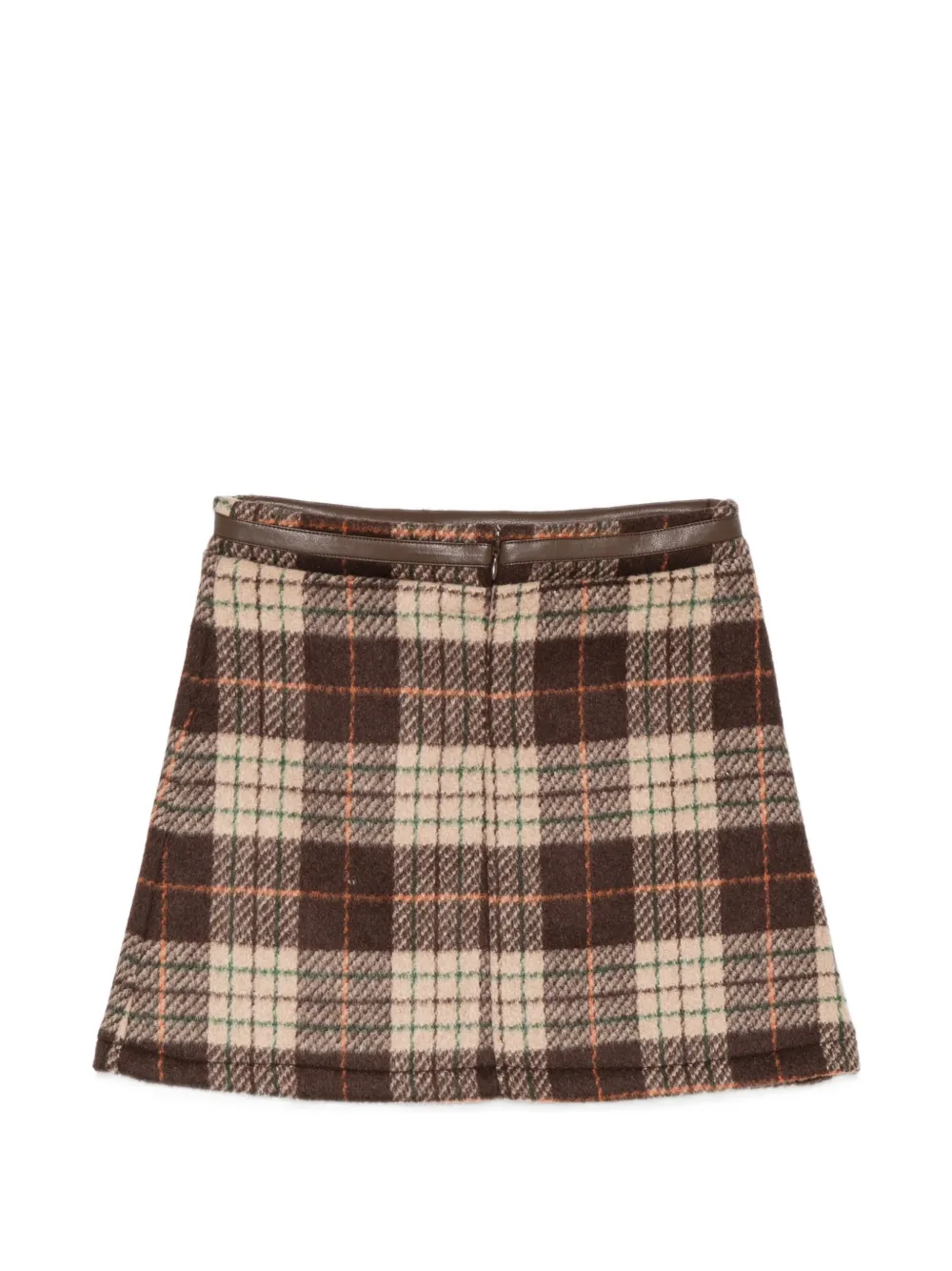 Just Cavalli Kids Rok met tartan-ruit en hart-plakkaat Bruin