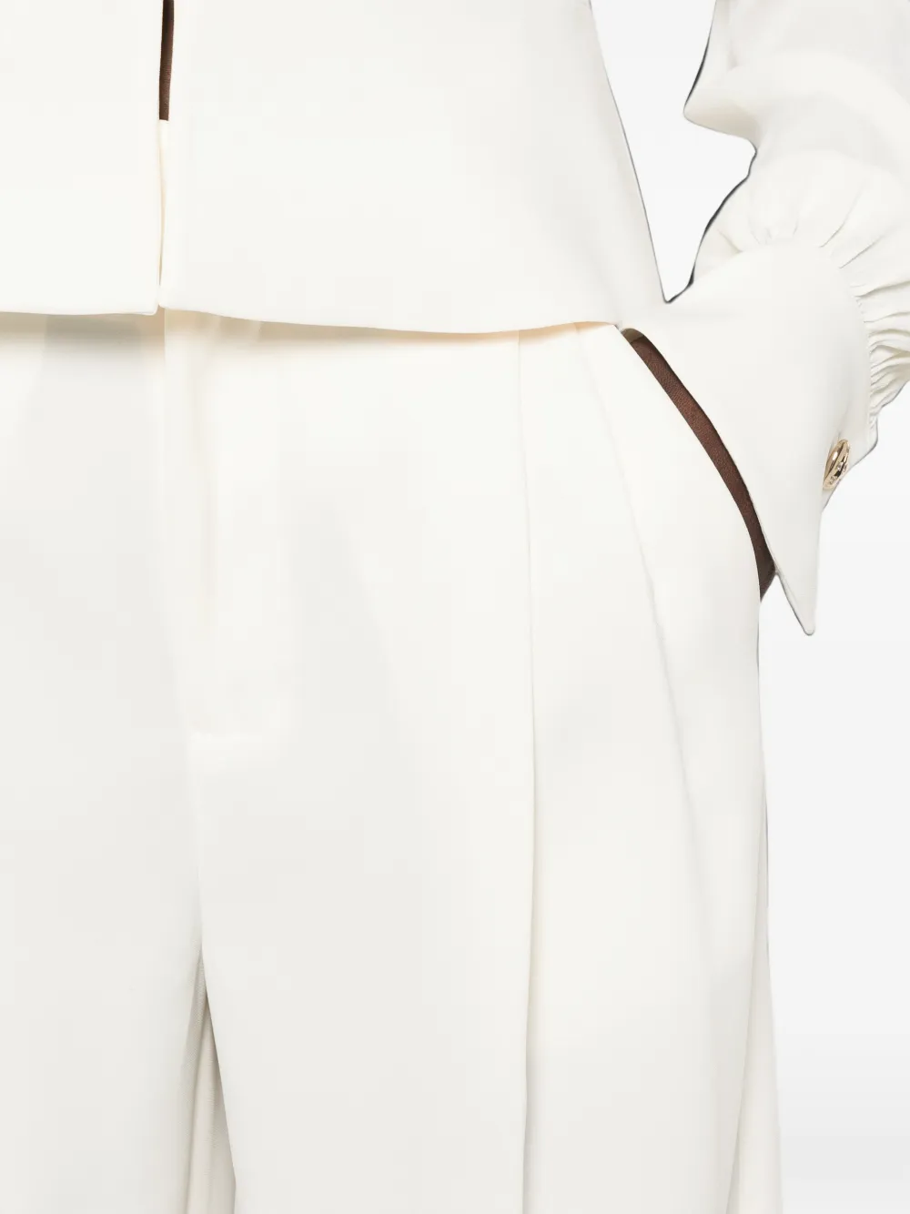 TWINSET Pantalon met wijde pijpen Wit