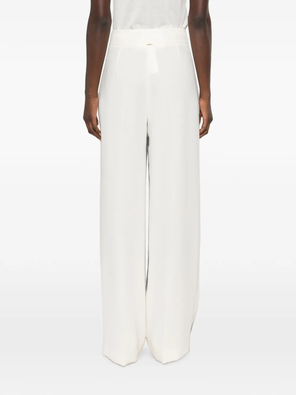 TWINSET Pantalon met wijde pijpen Wit