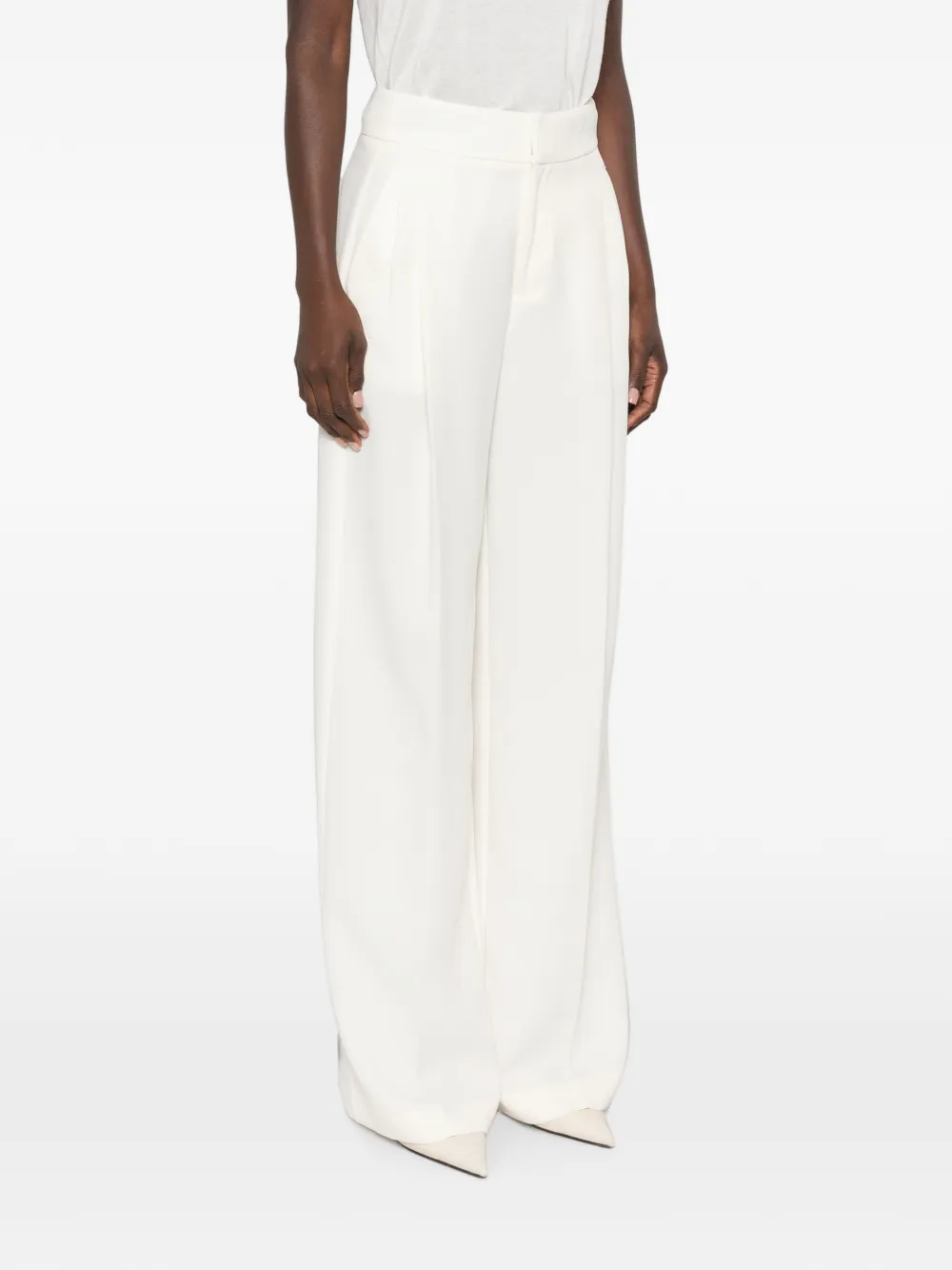TWINSET Pantalon met wijde pijpen Wit