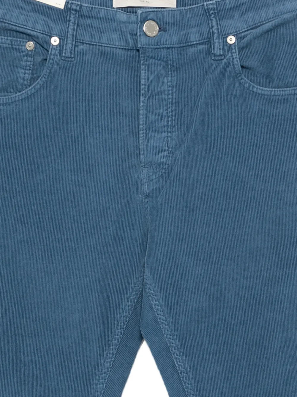 PT Torino Ribfluwelen broek met zakken Blauw