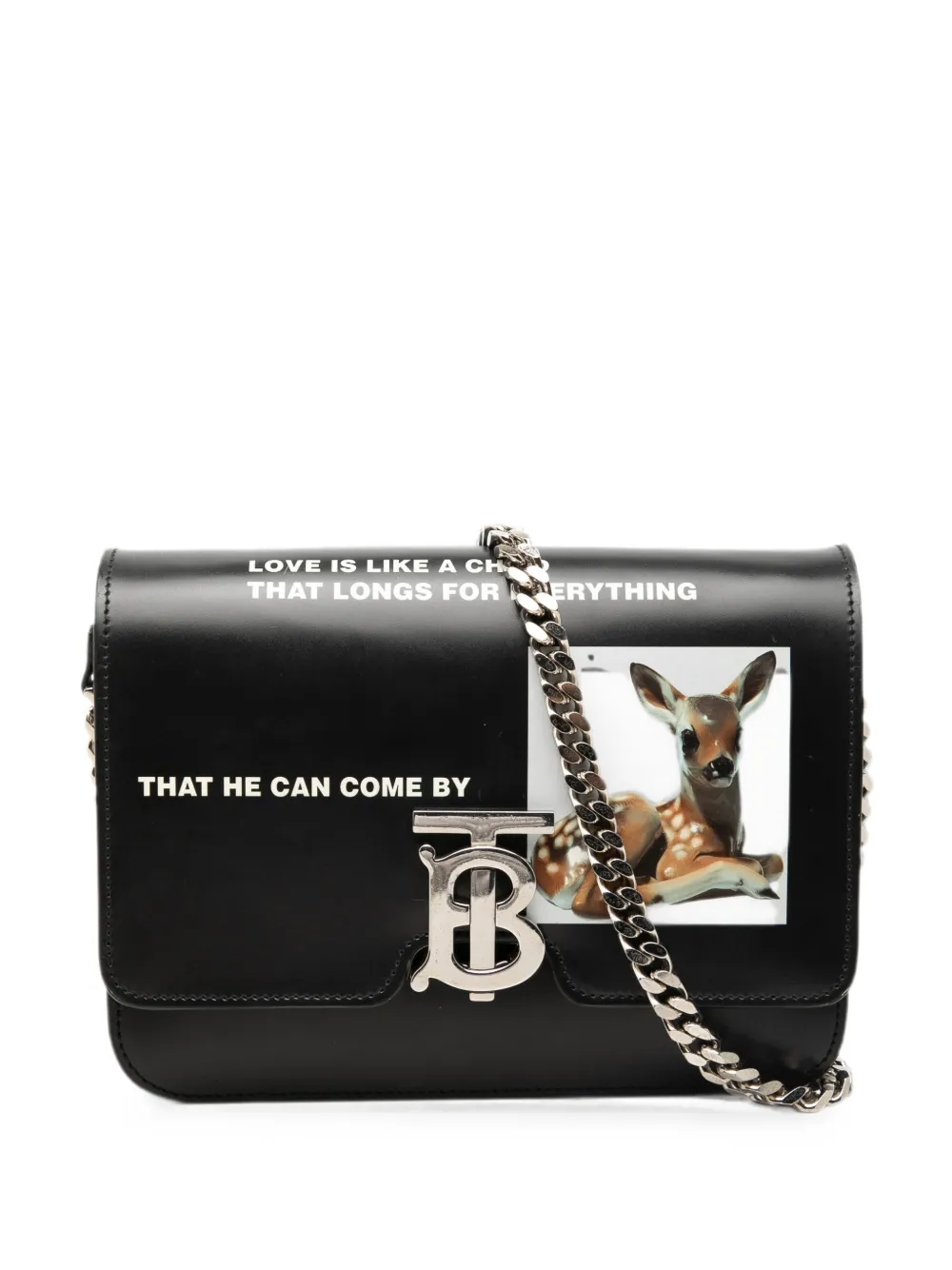 Burberry Pre-Owned 2018-2026 Small Smooth Calfskin Bambi TB crossbody bag - Nero