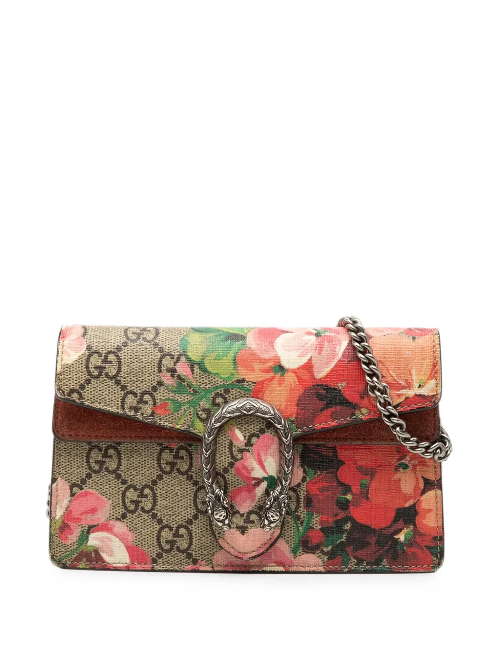 Gucci Pre-Owned 2016-2026 Mini GG Supreme Blooms Dionysus crossbody bag - Nude