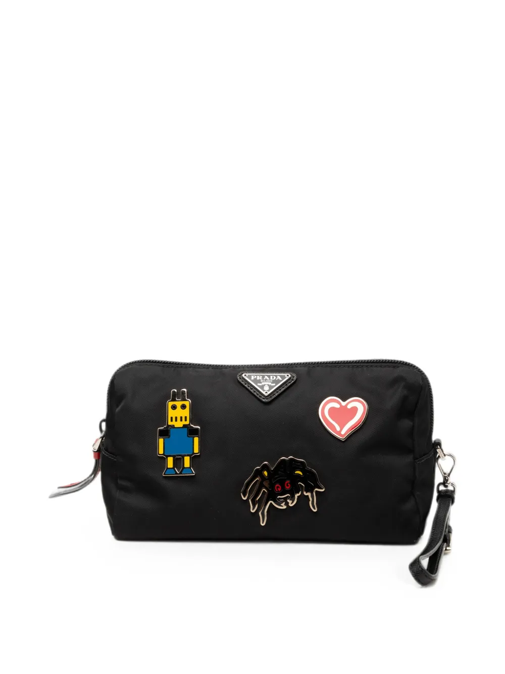 Prada Pre-Owned 2000-2013 Tessuto Robot Pins Wristlet pouch - Schwarz