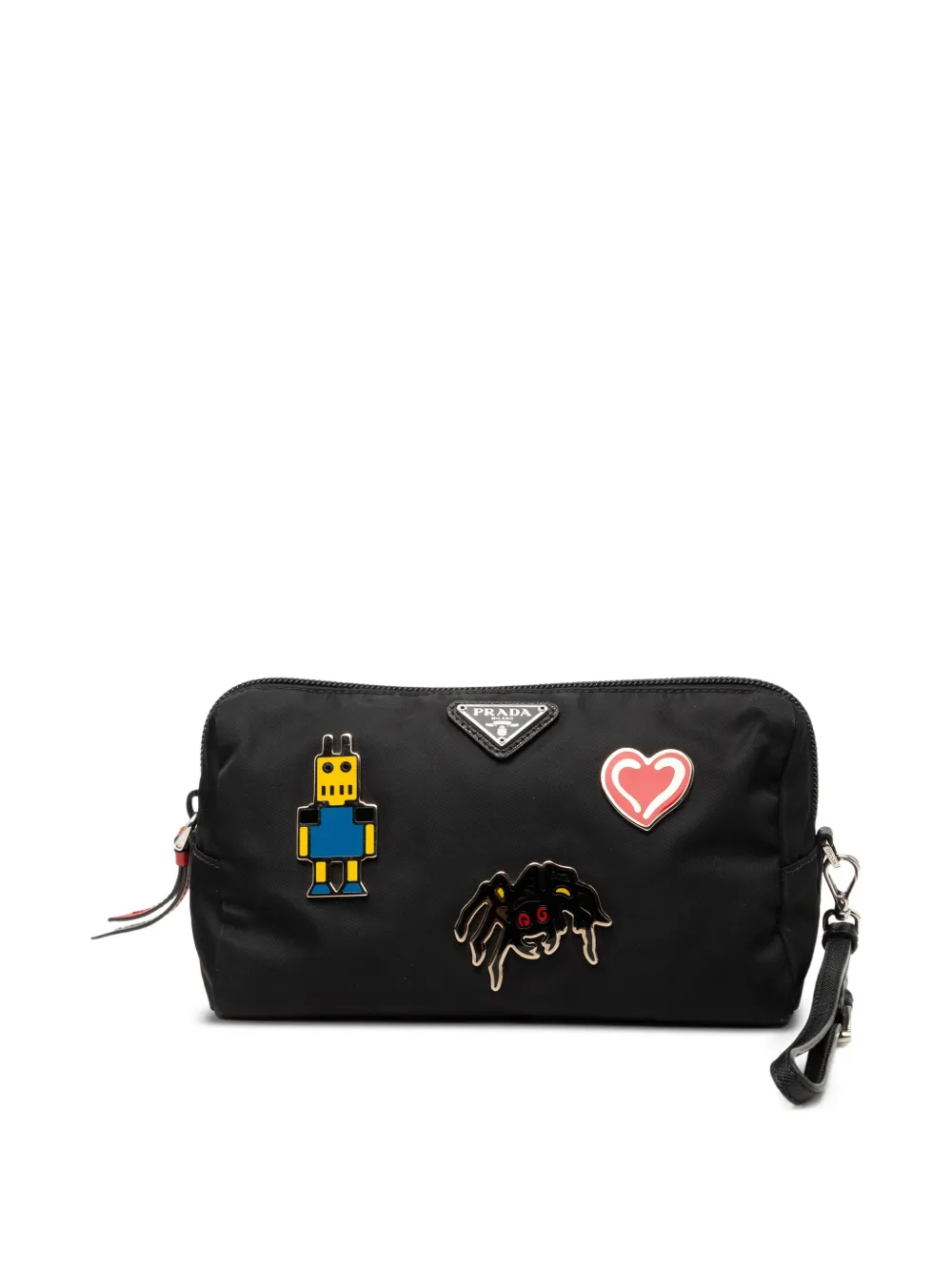 Prada Pre-Owned 2000-2013 Tessuto Robot Pins Wristlet pouch - Schwarz