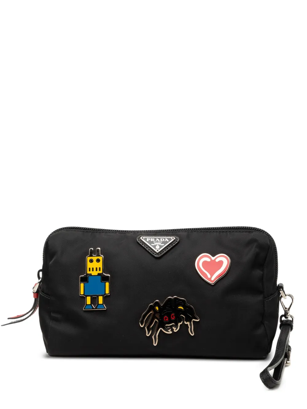 Prada Pre-Owned 2000-2013 Tessuto Robot Pins Wristlet pouch - Schwarz