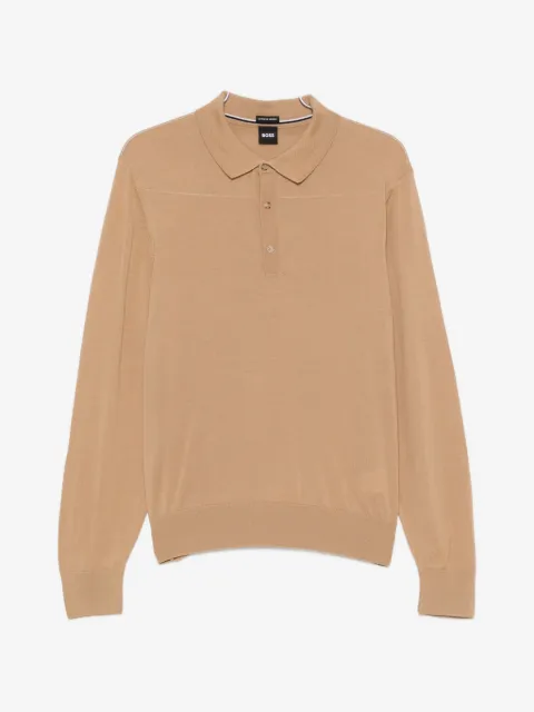BOSS long-sleeve polo-collar sweater
