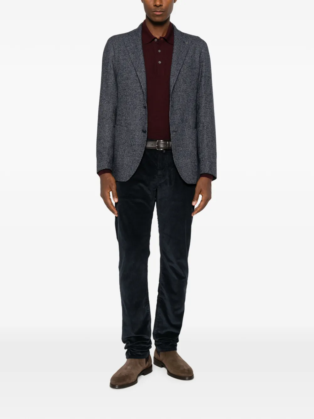 Jacob Cohën Ribfluwelen broek Blauw