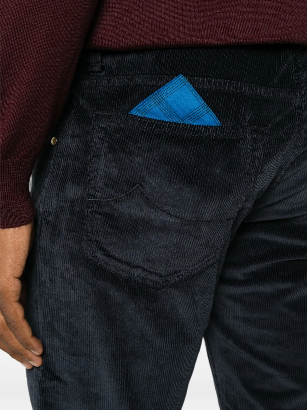 Jacob Cohën Ribfluwelen broek Blauw