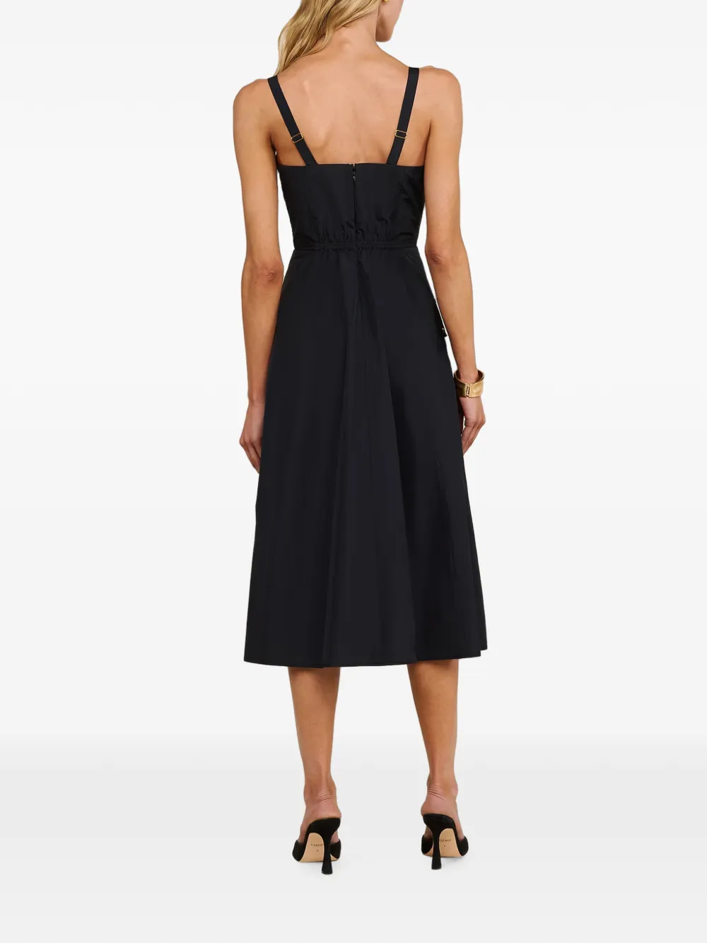 L'Agence Ayela midi-jurk met zakdetail Zwart