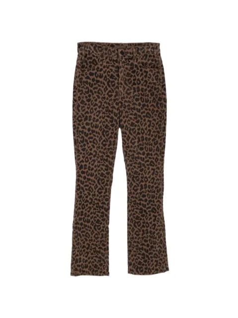 MOTHER The Hustler leopard-print jeans