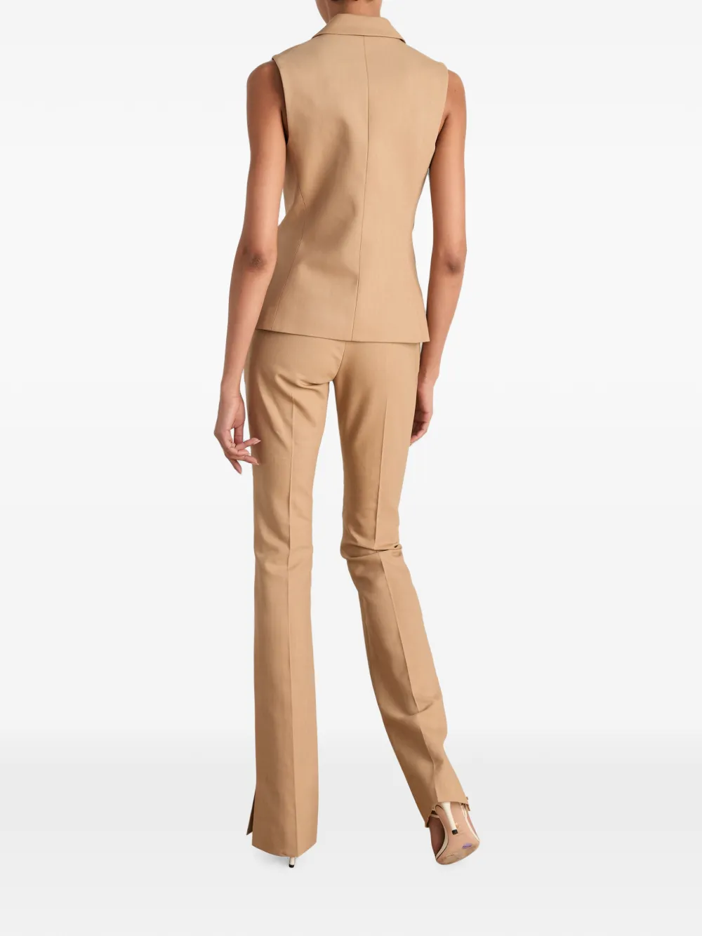 Veronica Beard Benny gilet met knopen Beige