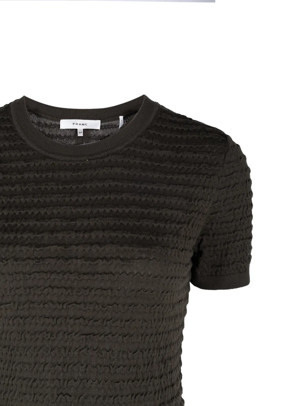 FRAME smocked short-sleeve top Bruin