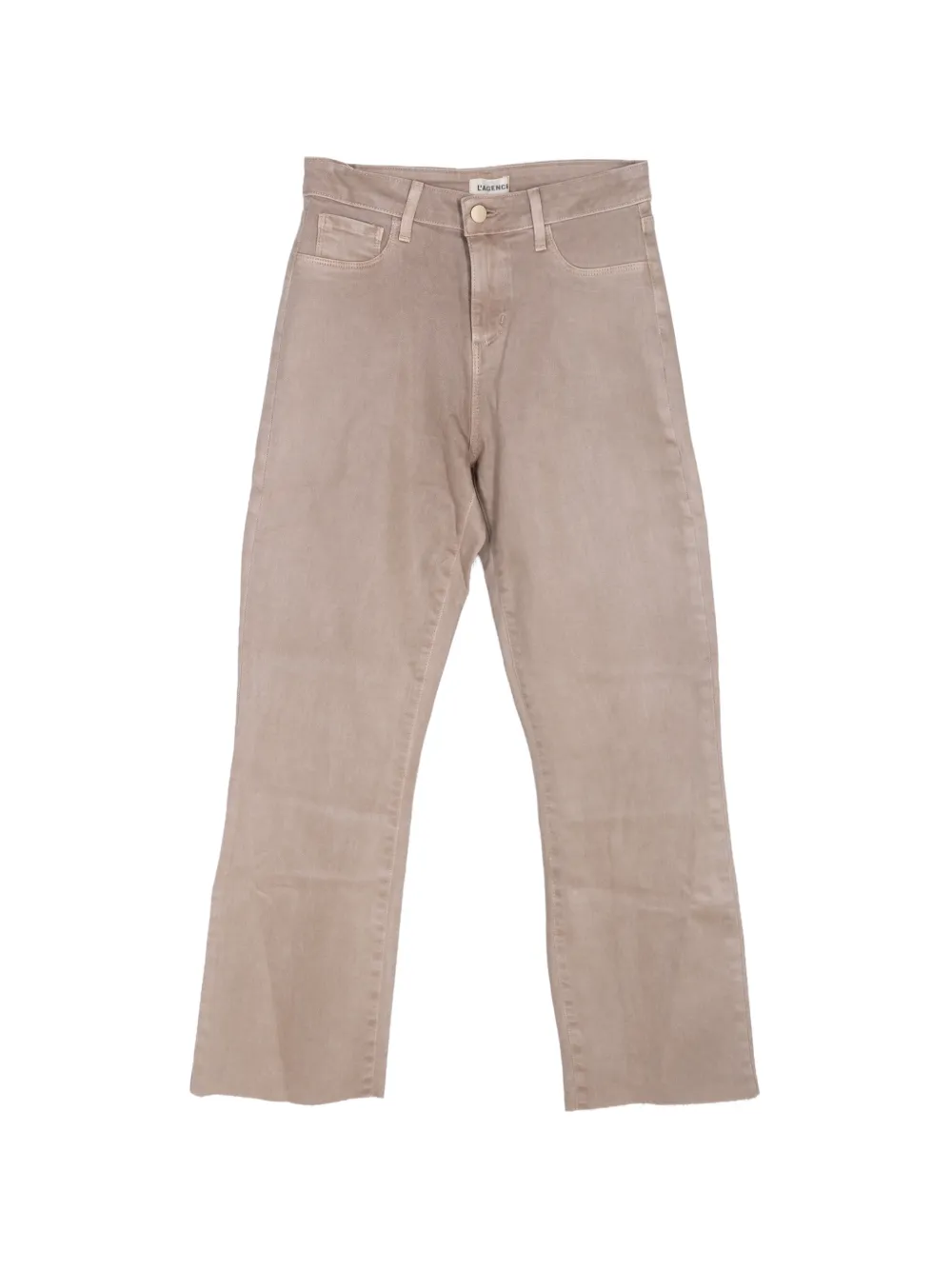 L'agence Kendra Cropped Flared Jeans In Neutrals