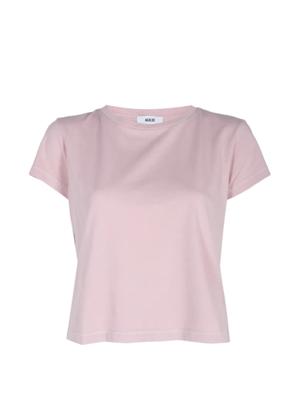 Agolde Adine Shrunken T-shirt In Pink