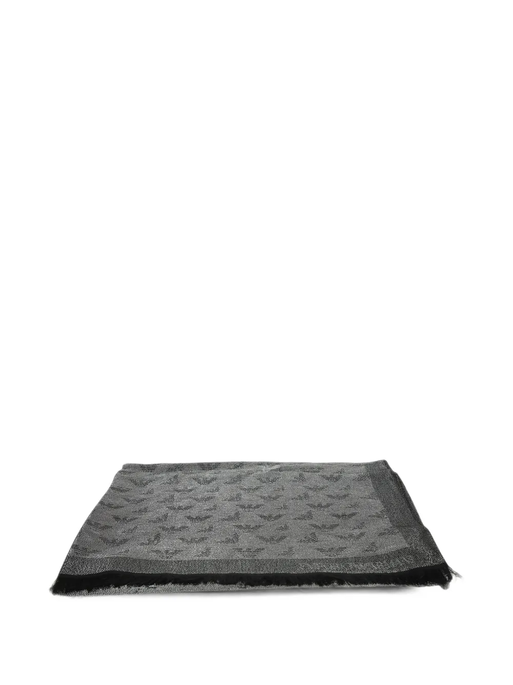 Emporio Armani jacquard frayed scarf - Grigio