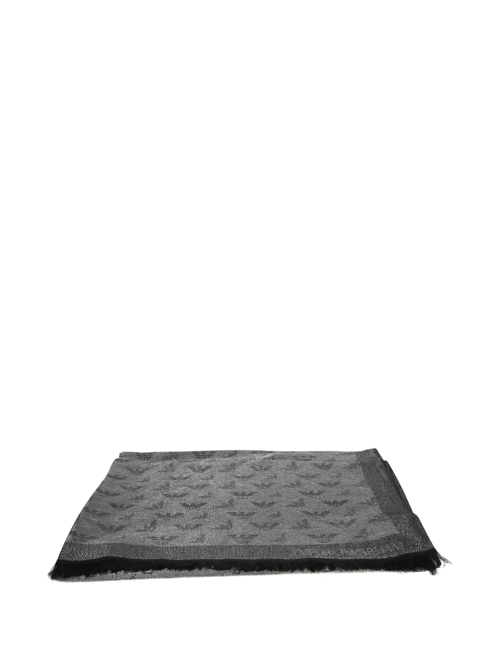 Emporio Armani jacquard frayed scarf - Grigio