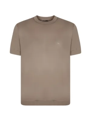 Helmut Lang logo-embossed T-shirt | Brown | FARFETCH