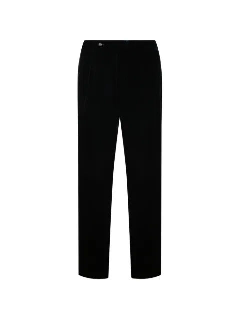 Giorgio Armani pleated velvet tailored trousers
