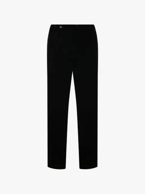 Giorgio Armani pleated velvet tailored trousers