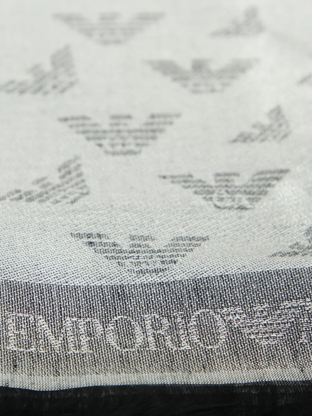 Emporio Armani Sjaal met franje Grijs
